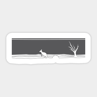 kangaroo landscape Sticker